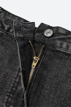 Y2K Grunge Denim Two Piece Set - Retro 90s Top & Skirt Outfit