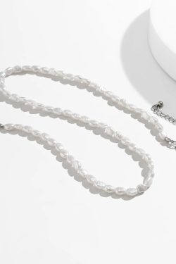 Y2K Retro Baroque Pearl Necklace - Perfect for 90s and Grunge Outfits