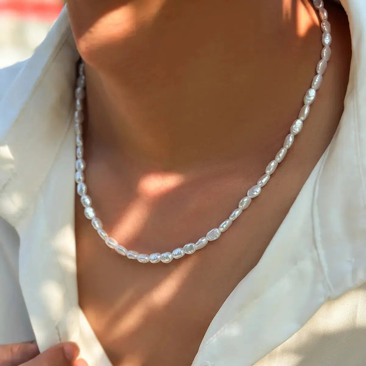 Y2K Retro Baroque Pearl Necklace - Perfect for 90s and Grunge Outfits
