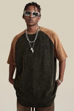 Y2K Retro Casual Raglan Tee - Perfect for 90s and Grunge Outfits