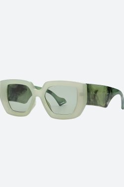 Y2K Retro Casualcore Oversized Square Sunglasses - Perfect for 90s and Grunge Outfits