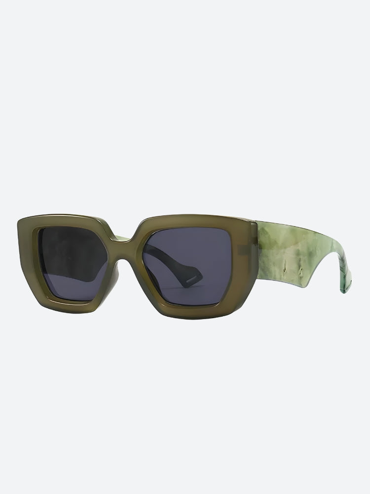 Y2K Retro Casualcore Oversized Square Sunglasses - Perfect for 90s and Grunge Outfits