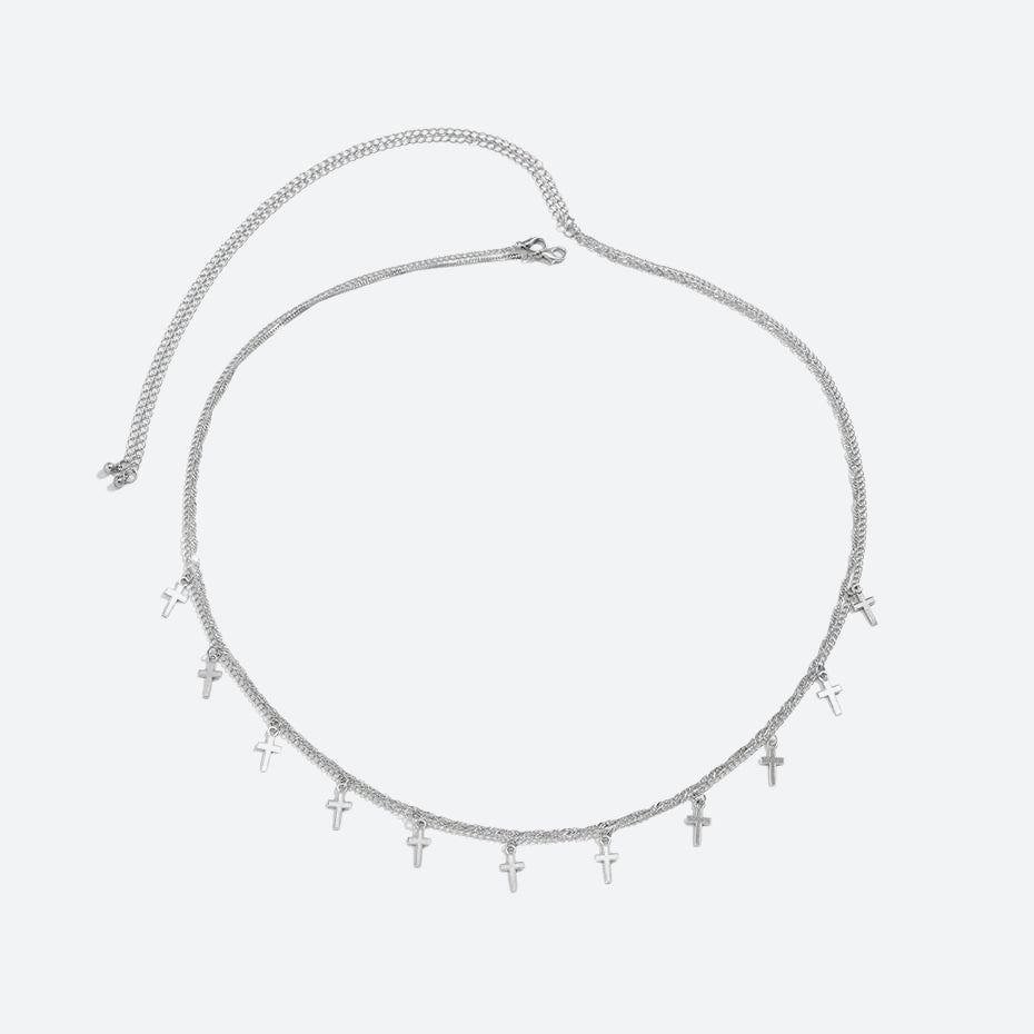Y2K Retro Cross Belly Chain - Perfect for 90s and Y2K Summer Outfits