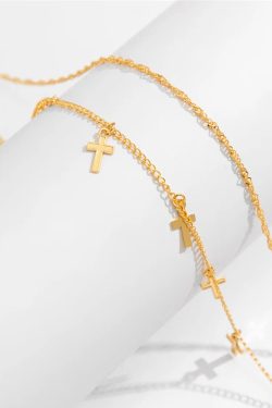 Y2K Retro Cross Belly Chain - Perfect for 90s and Y2K Summer Outfits