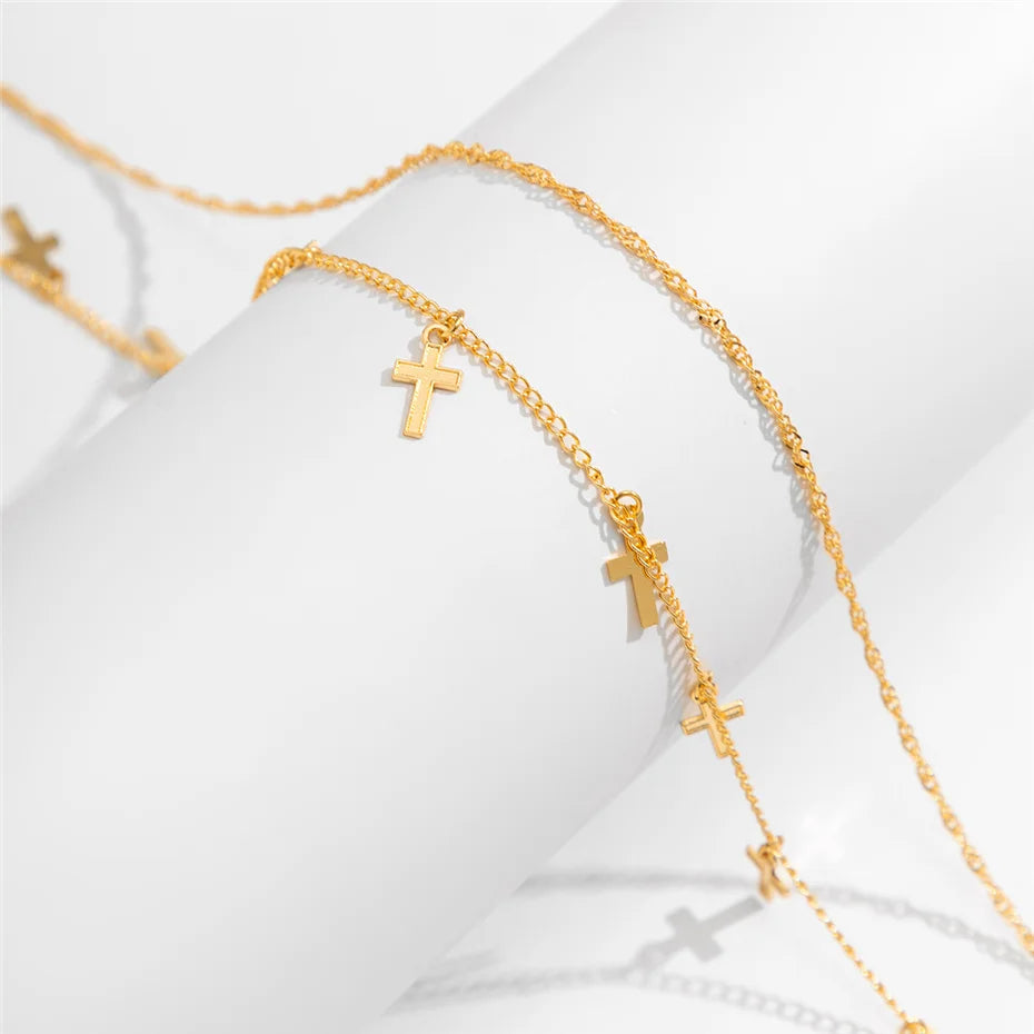 Y2K Retro Cross Belly Chain - Perfect for 90s and Y2K Summer Outfits
