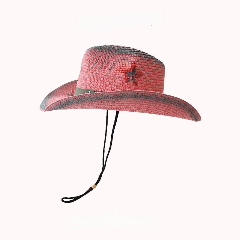 Y2K Retro Disco Cowgirl Hat - Adjustable Star Print for Trendy 90s and Y2K Outfits