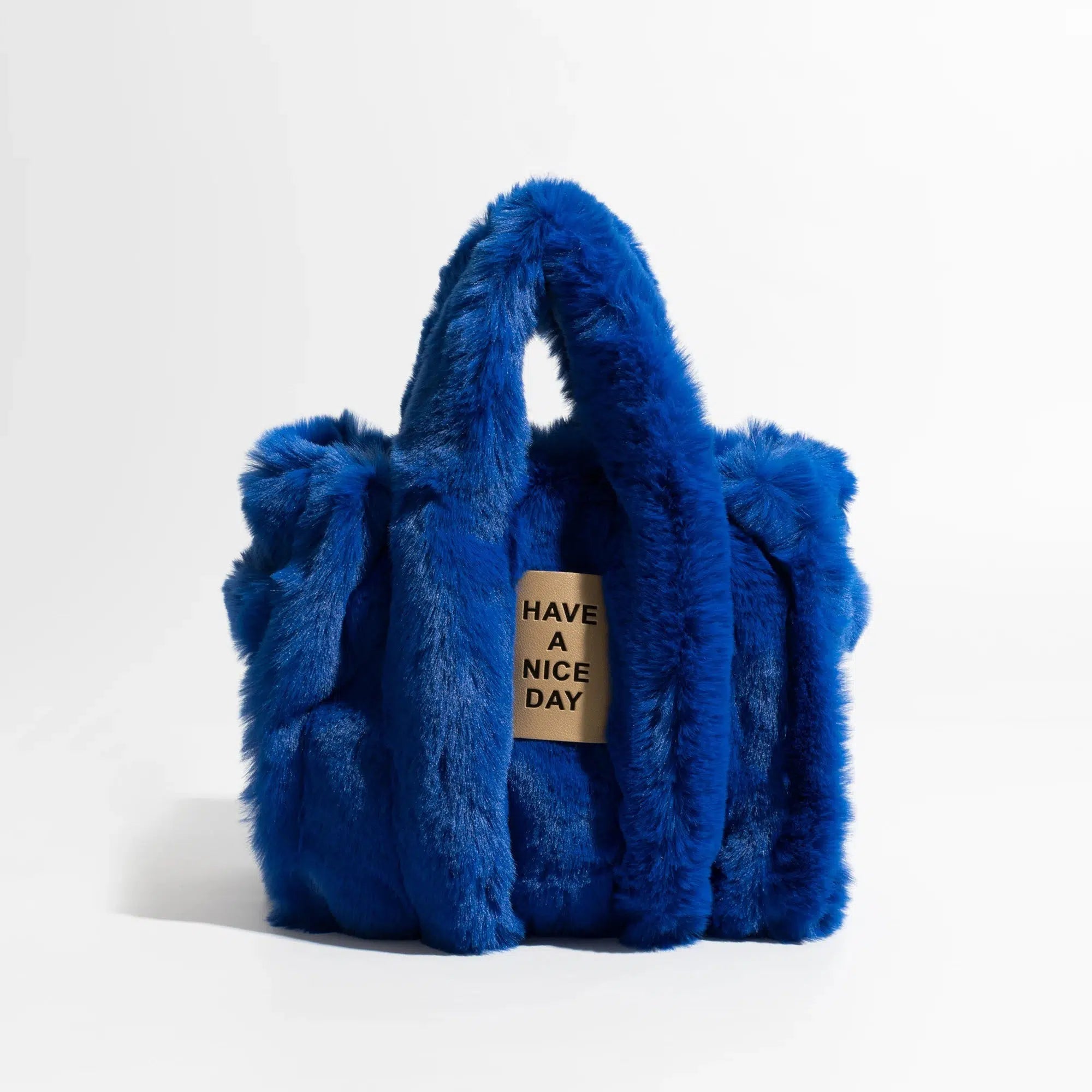 Y2K Retro Fluffy Faux Fur Tote Bag - Perfect for 90s and Y2K Fashion Outfits