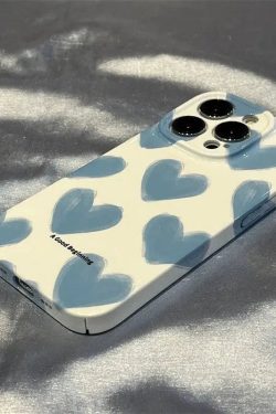 Y2K Retro Heart Painting Phone Case - Perfect for 90s and Y2K Fashion Lovers