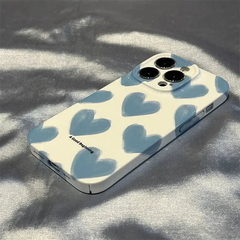 Y2K Retro Heart Painting Phone Case - Perfect for 90s and Y2K Fashion Lovers