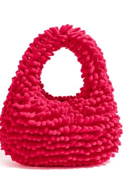 Y2K Retro Rainbow Plush Handbag - Perfect for 90s and Y2K Outfits