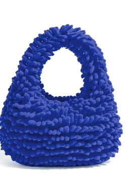 Y2K Retro Rainbow Plush Handbag - Perfect for 90s and Y2K Outfits