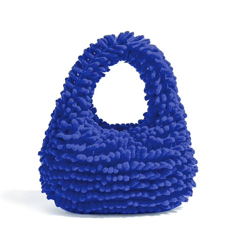 Y2K Retro Rainbow Plush Handbag - Perfect for 90s and Y2K Outfits