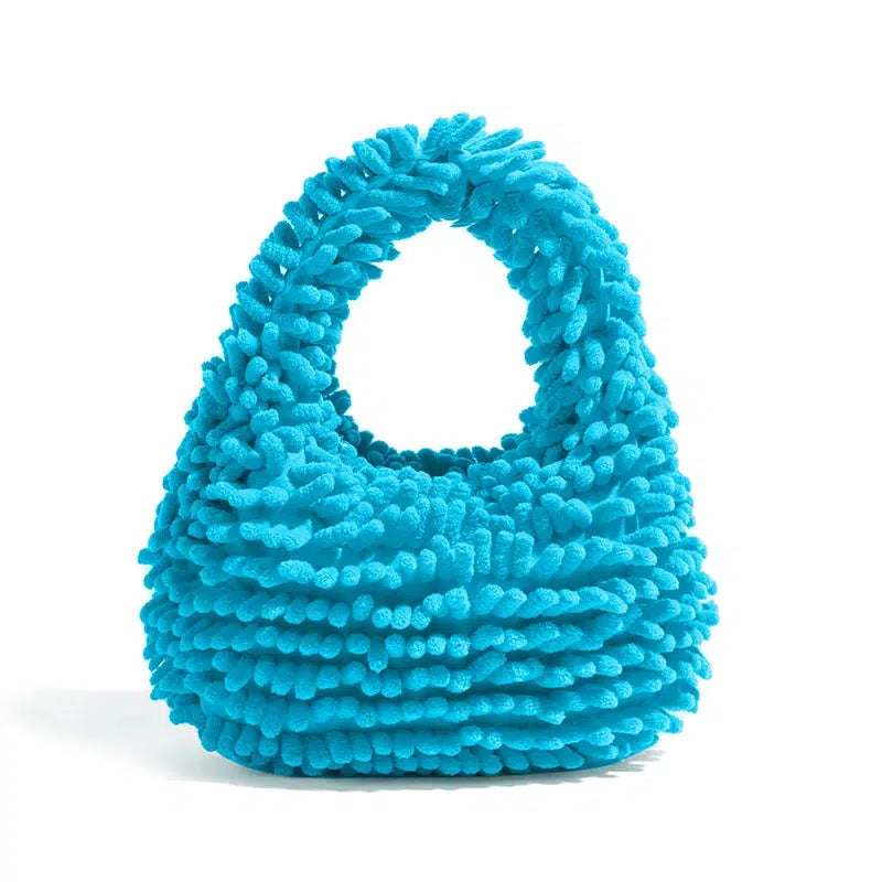 Y2K Retro Rainbow Plush Handbag - Perfect for 90s and Y2K Outfits
