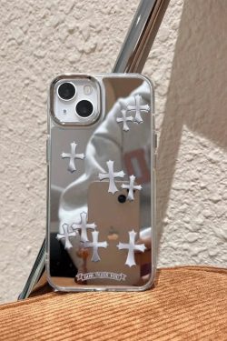 Y2K Retro Reflective Phone Case - Perfect for 90s and Y2K Fashion Outfits