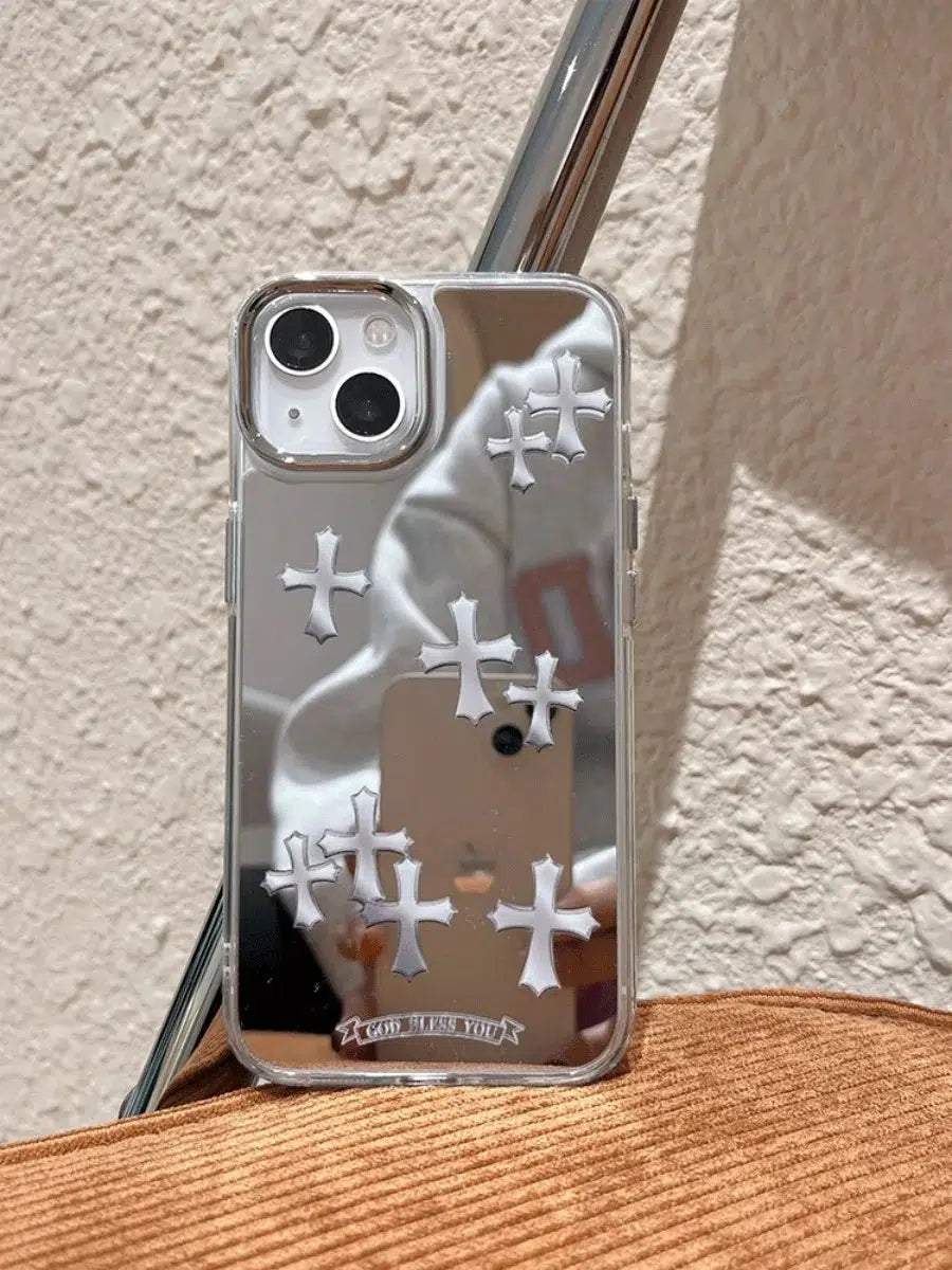 Y2K Retro Reflective Phone Case - Perfect for 90s and Y2K Fashion Outfits