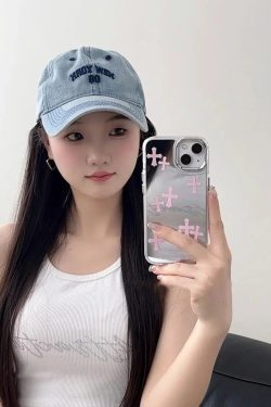 Y2K Retro Reflective Phone Case - Perfect for 90s and Y2K Fashion Outfits