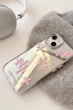 Y2K Retro Reflective Phone Case - Perfect for 90s and Y2K Fashion Outfits