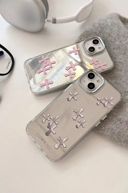 Y2K Retro Reflective Phone Case - Perfect for 90s and Y2K Fashion Outfits