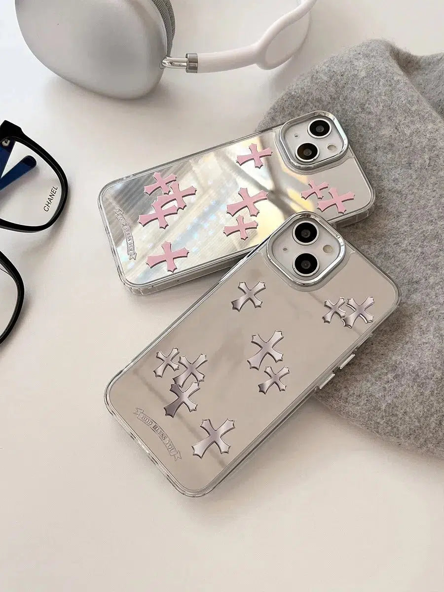 Y2K Retro Reflective Phone Case - Perfect for 90s and Y2K Fashion Outfits