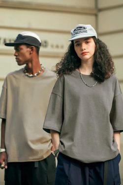 Y2K Retro Skater Casual Basic Tee - Perfect for 90s and Y2K Summer Outfits