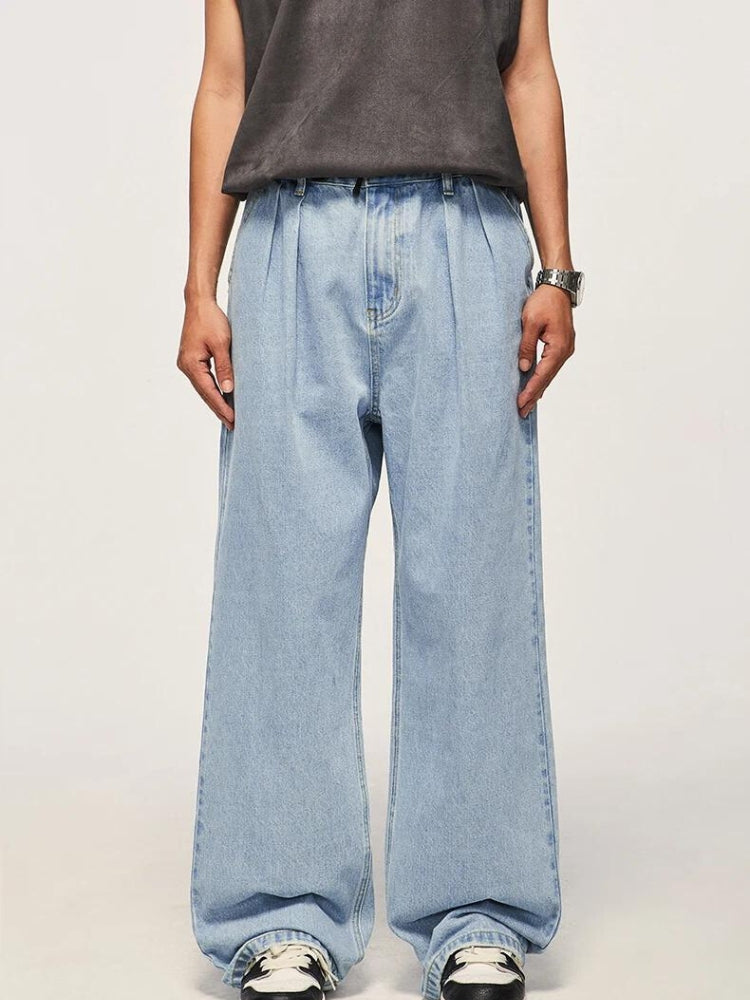 Y2K Retro Skater Wide Leg Denim Jeans - Perfect for 90s and Y2K Outfits