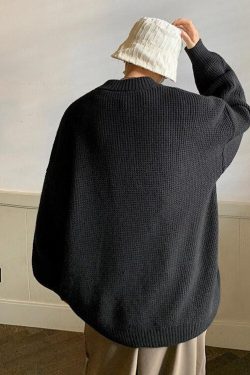 Y2K Retro Soft Boy Bear Sweater - Perfect for 90s and Grunge Outfits