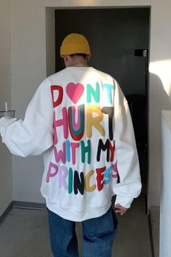 Y2K Retro Soft Boy Printed Sweatshirt - Perfect for 90s and Grunge Outfits
