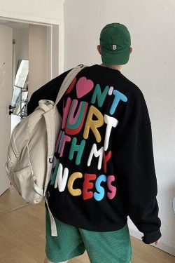 Y2K Retro Soft Boy Printed Sweatshirt - Perfect for 90s and Grunge Outfits