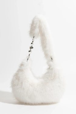 Y2K Retro Soft Girl Fluffy Bag - Perfect for 90s and Y2K Summer Outfits