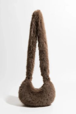 Y2K Retro Soft Girl Fluffy Bag - Perfect for 90s and Y2K Summer Outfits