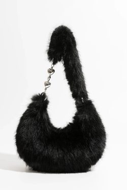 Y2K Retro Soft Girl Fluffy Bag - Perfect for 90s and Y2K Summer Outfits