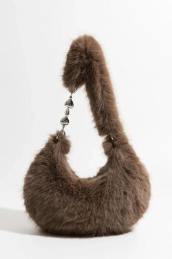 Y2K Retro Soft Girl Fluffy Bag - Perfect for 90s and Y2K Summer Outfits