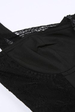 Y2K Retro Square Neck Lace Mini Dress - Perfect for 90s and Y2K Summer Outfits