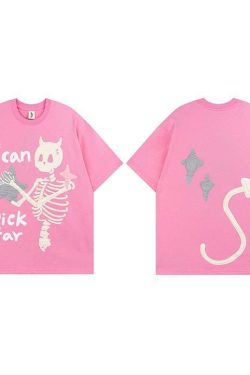 Y2K Retro Star Tee - Perfect for 90s and Y2K Summer Outfits