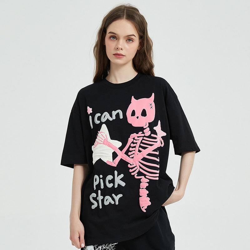 Y2K Retro Star Tee - Perfect for 90s and Y2K Summer Outfits