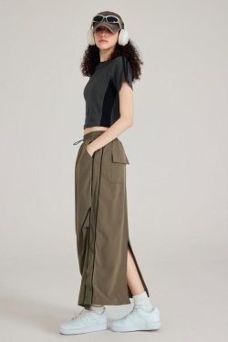Y2K Retro Style Basic Cropped Tee - Perfect for 90s and Y2K Summer Outfits