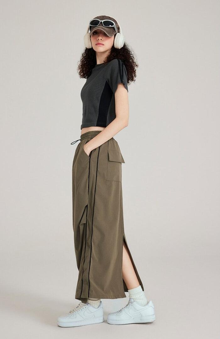 Y2K Retro Style Basic Cropped Tee - Perfect for 90s and Y2K Summer Outfits