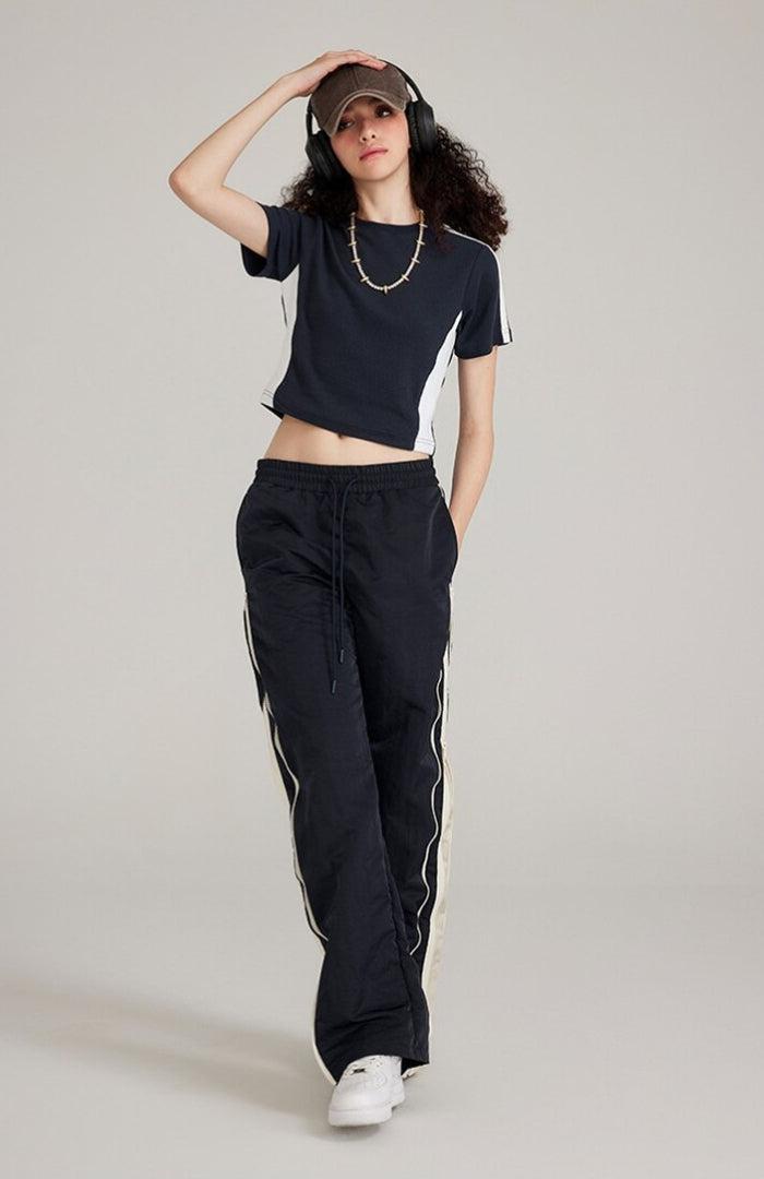 Y2K Retro Style Basic Cropped Tee - Perfect for 90s and Y2K Summer Outfits