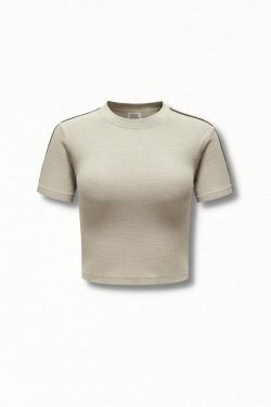 Y2K Retro Style Basic Cropped Tee - Perfect for 90s and Y2K Summer Outfits