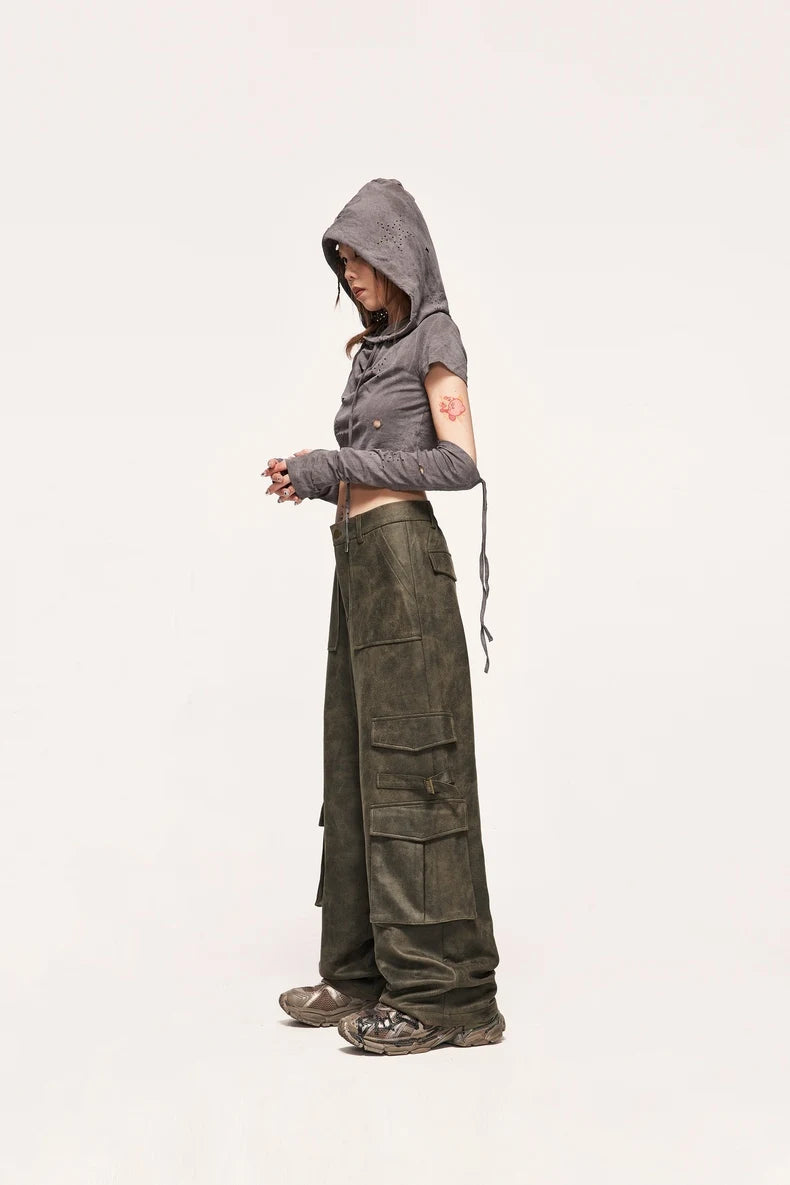 Y2K Safari Cargo Pants - Retro Style 90s Fashion Grunge Outfits