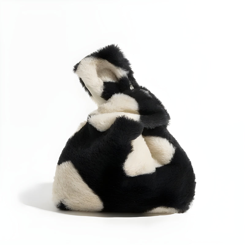 Y2K Soft Girl Heart Fluffy Wrist Bag - Retro Style Grunge Accessory for 90s Outfits