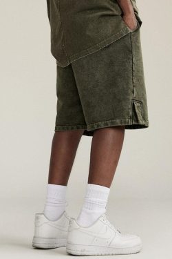 Y2K Summer Drawstring Waist Loose Shorts - Retro 90s Fashion Grunge Outfits
