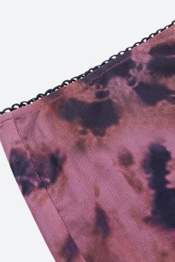 Y2K Tie Dye Mesh Mini Skirt - Retro 90s Grunge Style