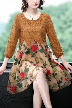 2023 Y2K Summer Floral Silk Dress - Retro 90s Grunge, Pastel Goth, Party & Club Outfits