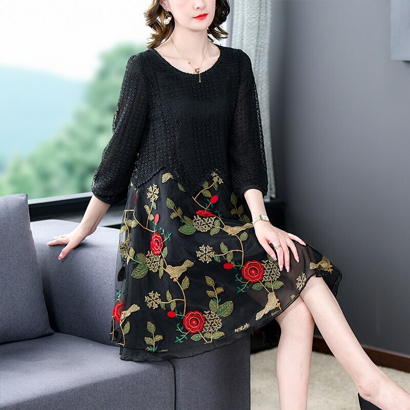 2023 Y2K Summer Floral Silk Dress - Retro 90s Grunge, Pastel Goth, Party & Club Outfits