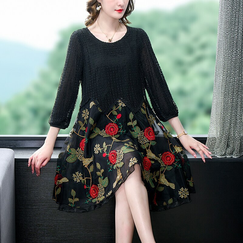 2023 Y2K Summer Floral Silk Dress - Retro 90s Grunge, Pastel Goth, Party & Club Outfits