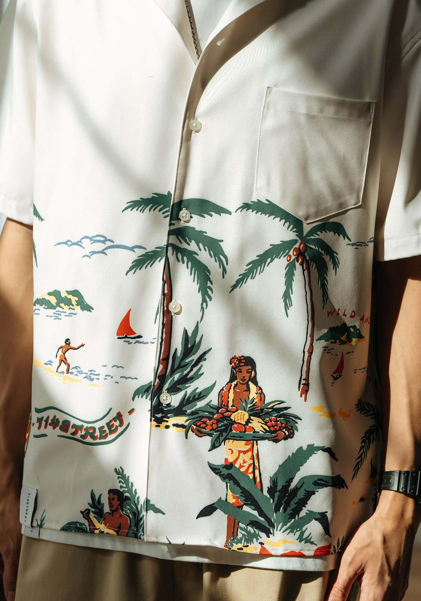 714street 'Breeze' Button-Up Shirt - Y2K Summer Grunge, 90s Retro, Pastel Goth, Y2K Club
