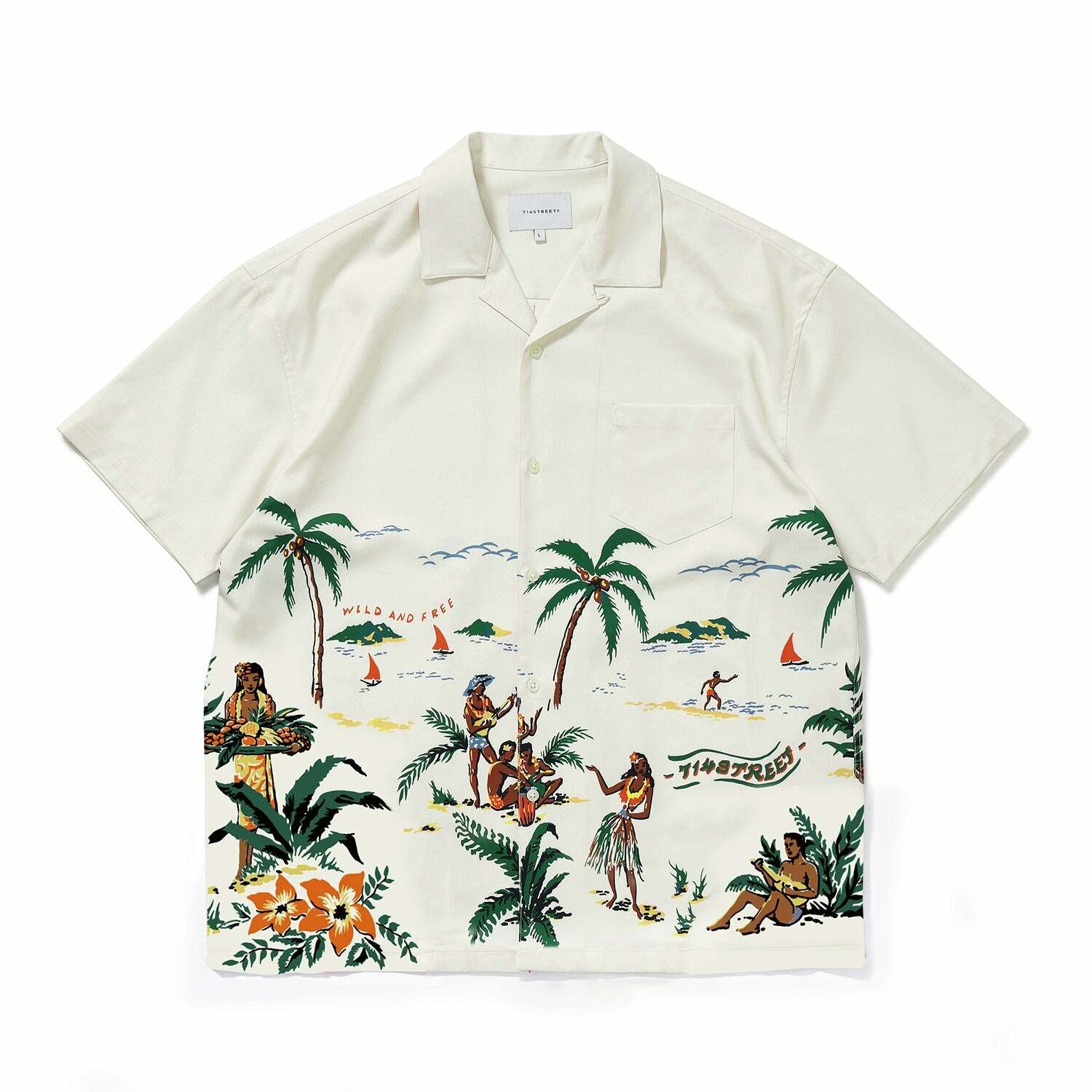 714street 'Breeze' Button-Up Shirt - Y2K Summer Grunge, 90s Retro, Pastel Goth, Y2K Party