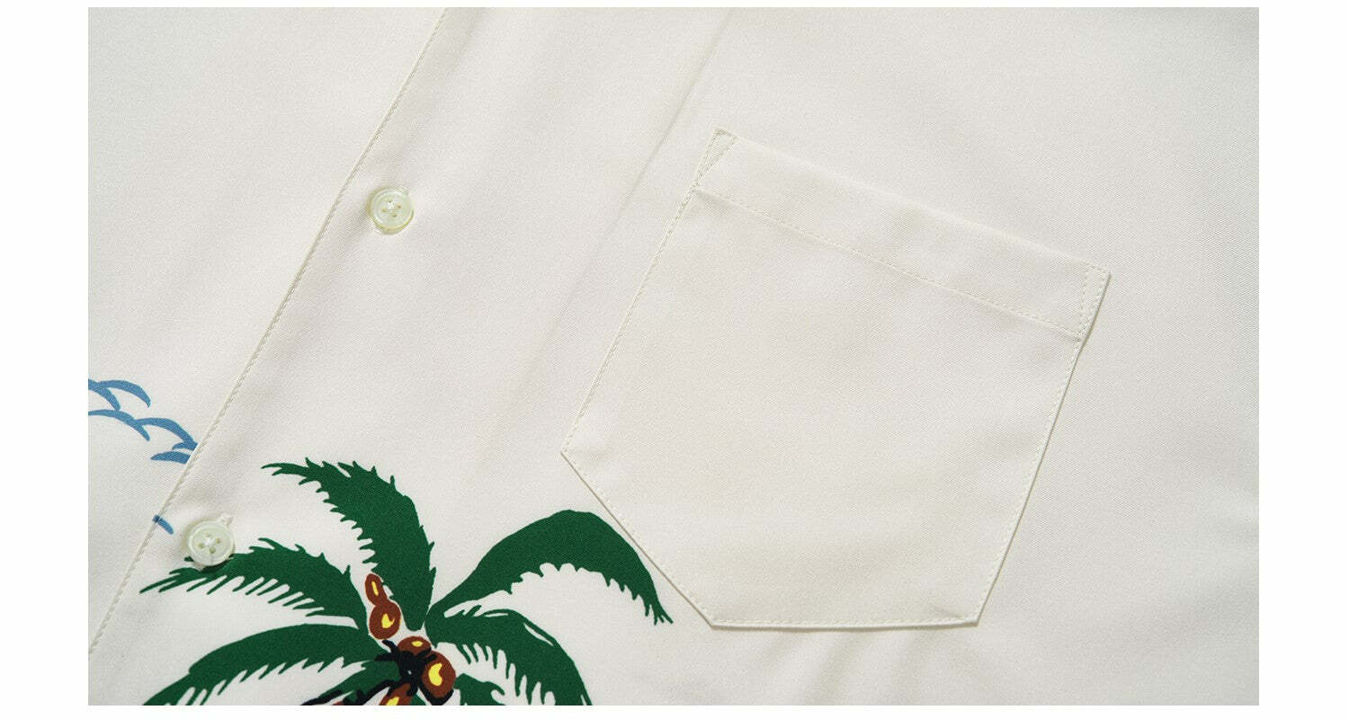 714street 'Breeze' Button-Up Shirt - Y2K Summer Grunge, 90s Retro, Pastel Goth, Y2K Party