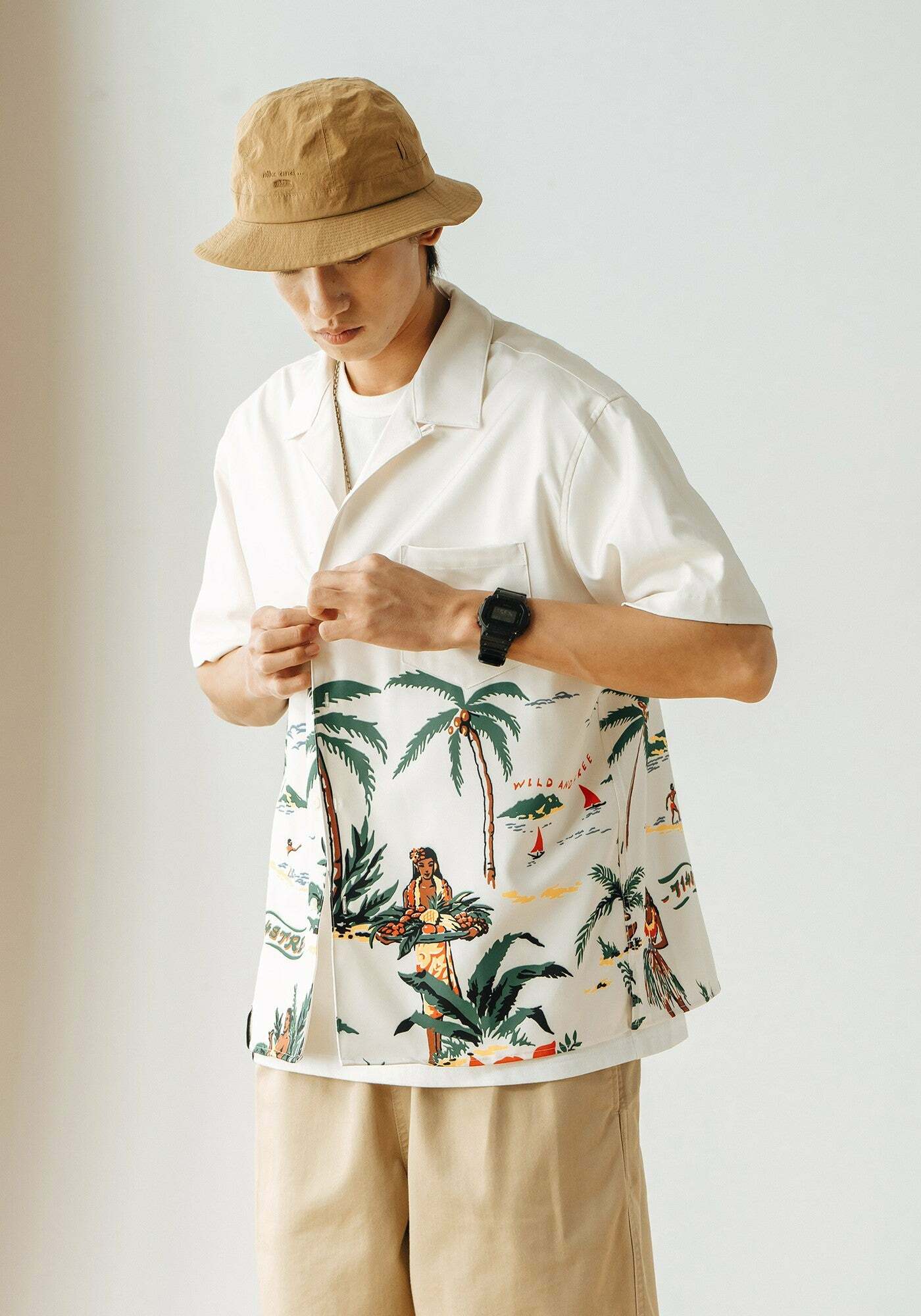714street 'Breeze' Button-Up Shirt - Y2K Summer Grunge, 90s Retro, Pastel Goth, Y2K Party